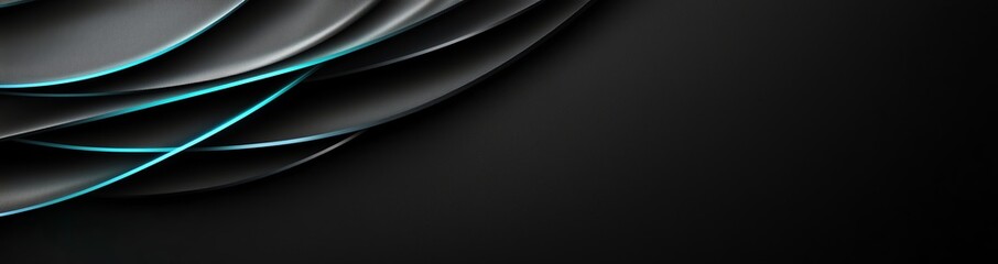 Poster - Abstract background featuring smooth, flowing layers in dark tones. Ideal for modern designs, presentations, or digital art projects needing a sleek, contemporary aesthetic.