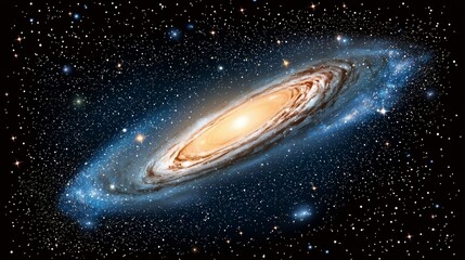Wall Mural - spiral galaxy in the vastness of space