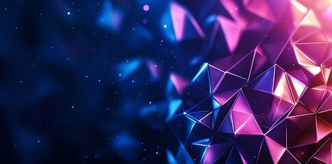 Poster - A vibrant and dynamic abstract composition featuring glowing geometric shapes. The interplay of light and color creates an immersive visual experience, ideal for design projects.