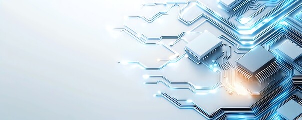 Aufkleber - Futuristic technology background showcasing circuit patterns and digital elements