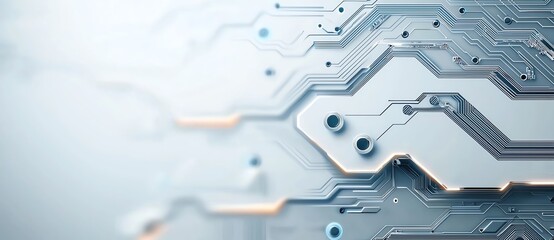Poster - A close-up view of a modern circuit board showcasing intricate patterns and connections