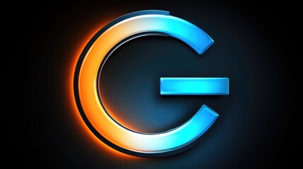 Poster - A glowing circuit-like technology logo with blue and orange tones, symbolizing cybersecurity and digital networks.