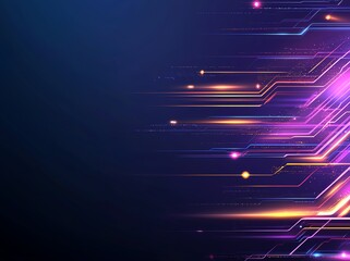 Poster - A vibrant and dynamic abstract image showcasing flowing lines of light in various colors