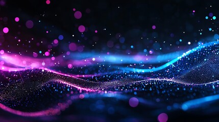Poster - A stunning visual representation of colorful waves with vibrant pink and blue hues. The abstract design creates a mesmerizing effect, perfect for digital art and creative projects.
