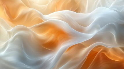 Poster - Elegant 4K background with soft hues of beige, white, and light gold transitioning in gradual gradients. Ideal for a minimalist, grainy wallpaper or banner