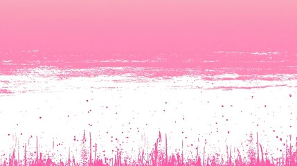 Poster - Abstract pink brush strokes and splatter paint on white surface art