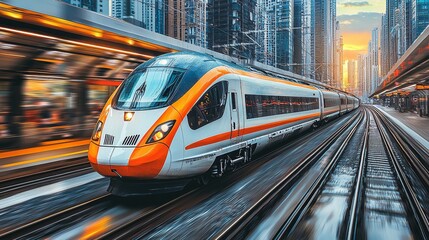 Poster - A depiction of smart industry innovation and high-speed tech captured in an abstract motion blur technique
