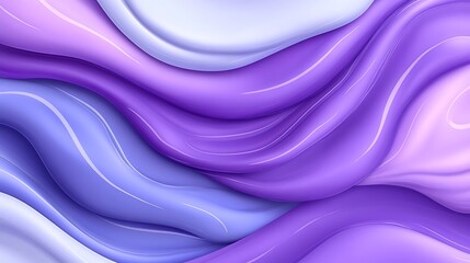 Poster - Fluid layers in serene purples for soft and contemporary design