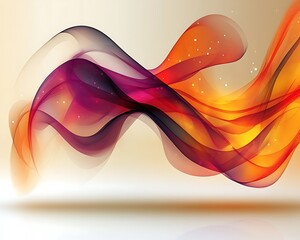 Poster - abstract colorful fluid wavy forms with light and shadows