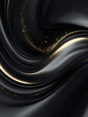 Poster - Elegant abstract background featuring a golden swirl on a dark backdrop, perfect for modern designs and luxurious aesthetics