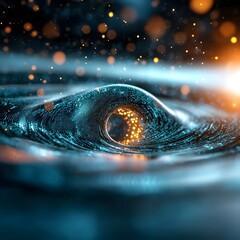 Aufkleber - Mesmerizing Aquatic Illusion  Shimmering waves of ethereal energy dance across the fluid surface  creating a captivating visual display of nature s ever changing beauty