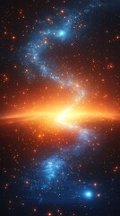 Poster - A Spectacular Cosmic Nebula Merges With Electronic Circuitry Elements