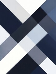 Poster - Structured geometric background featuring clean angular shapes in shades of navy blue, gray, and white for modern design purposes