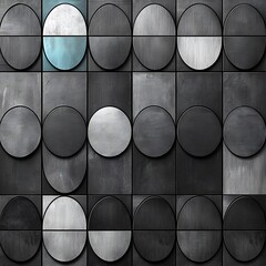Poster - A repeating geometric pattern with varied color and texture