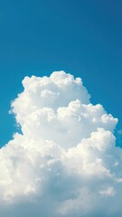 Wall Mural - Clouds of pure white float in the clear blue sky with no boundaries, clouds, natural, atmosphere