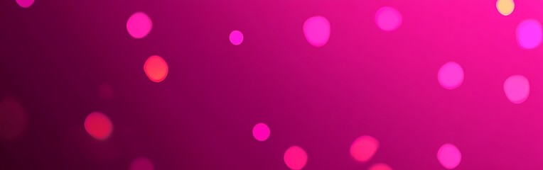Poster - Radiant magenta gradient with shimmering bokeh lights decoration