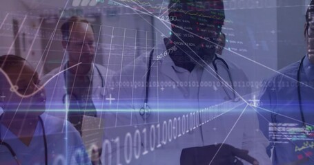 Poster - Analyzing data with digital graphs, medical professionals using animation in school