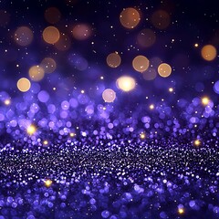 Wall Mural - abstract image featuring bokeh lights and glitter particles on dark background