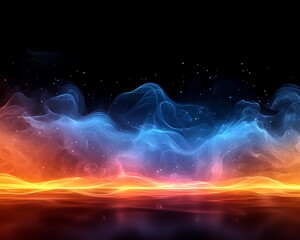 Poster - an abstract composition featuring light and colorful atmospheric elements