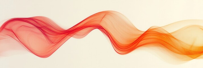 Fototapete - Dynamic abstract background showcasing energetic red and orange waves with a vibrant style and space for text