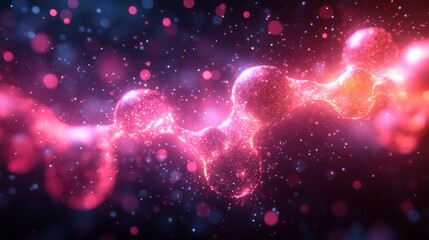 Fototapete - Visual representation of qubits in various states of superposition and entanglement within a vibrant simulated environment.