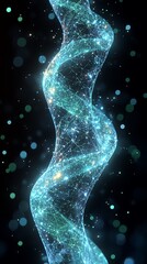 Leinwandbilder - Glowing abstract spiral structure with intricate network of connected dots