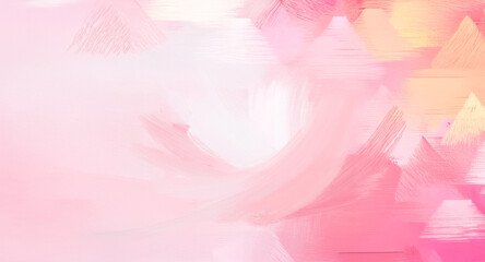 Aufkleber - soft pink and yellow hues blend in an abstract painted style. gentle brushstrokes create a calming a