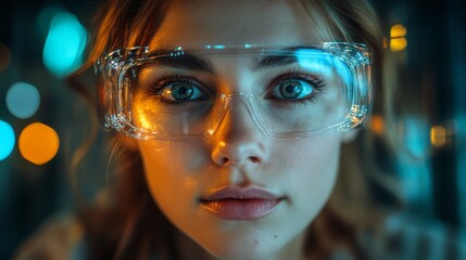 Fototapete - Focused research on the principles of quantum mechanics highlighting the roles of qubits, entanglement, and superposition. The environment suggests advanced experimentation.