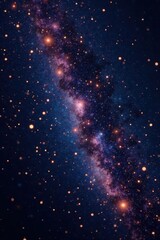 Wall Mural - Dark, inky black canvas scattered with vibrant, sparkling stars , glitter, cosmos, night sky