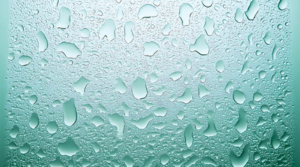 Poster - Captivating water droplets on glass indoor setting abstract photography calm environment close-up visual serenity
