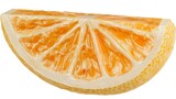 Irisan Jeruk Segar Terisolasi di Latar Belakang Putih Makanan Amerika
