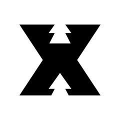 Leinwandbilder - x letter logo icon design illustration