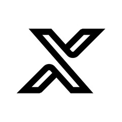 Leinwandbilder - x letter logo icon design illustration