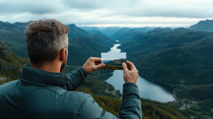 Poster - Concept of awe and wonder at the natural beauty of the landscape
