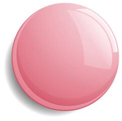 Wall Mural - Glossy Pink Sphere Illustration