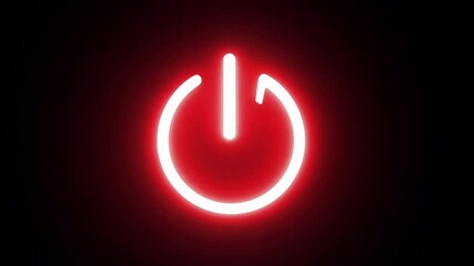 Poster - neon power symbol: a glowing neon power symbol, an electric burst of creativity that radiates energy