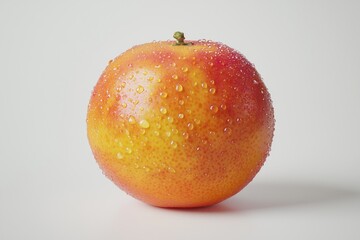 Aufkleber - Beautiful Cara Cara Orange Covered in Water Droplets Close Up on White Table Food Photography