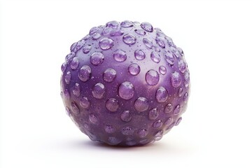 Poster - Vibrant purple glass sphere texture adorned with water droplet for modern art design background