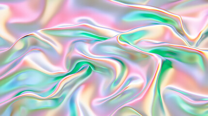 Poster - Colorful abstract satin fabric studio textile image smooth environment close-up aesthetic design for decoration
