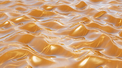 Poster - Flowing golden waves abstract art digital artwork serene environment close-up view fluid dynamics concept