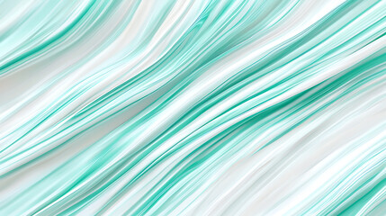Poster - Flowing waves of aqua and white abstract art digital artwork modern design calm environment aesthetic viewpoint