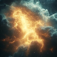 Wall Mural - fiery celestial storm