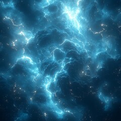 Wall Mural - abstract lightning storm in space