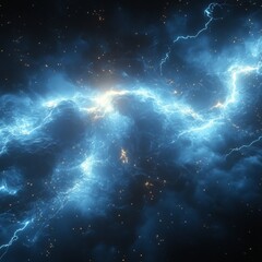 Wall Mural - abstract lightning in the cosmos
