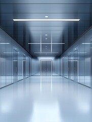 Poster - mirrored 3d podium, reflective surfaces, sleek chrome aesthetic, infinite reflections, sophisticated
