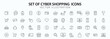 © Tom - Shopping icons set. E-commerce icon collection. Online shopping thin line icons. Vector illustration