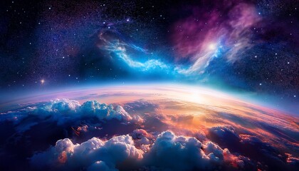 Wall Mural - space clouds looped