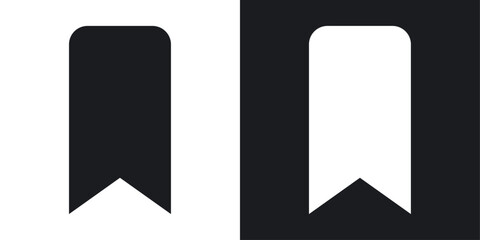 Bookmark icons set in flat filled style.