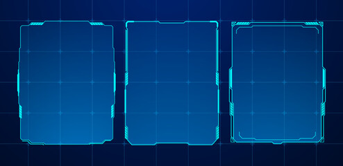 Leinwandbilder - Futuristic touch screen of user interface. Modern technology box or frame concept. Vector illustration