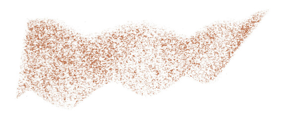 Separate brown crayon brush strokes on transparent background.